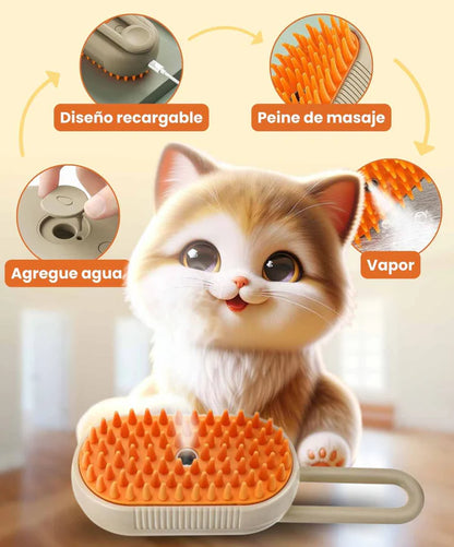 CEPILLO VAPORIZADOR PARA MASCOTAS - RECARGABLE